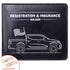CANOPUS Car Registration and Insurance Holder with Magnetic Closure, Car Document Holder, Vehicle Glove Box Organizer, Wallet for Auto, Motorcycle, Truck, 1 Holder with 2 Sets of EZ Pass Strips